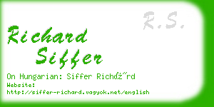 richard siffer business card